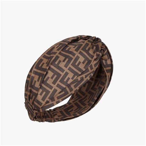 fendi brown silk bandeau top